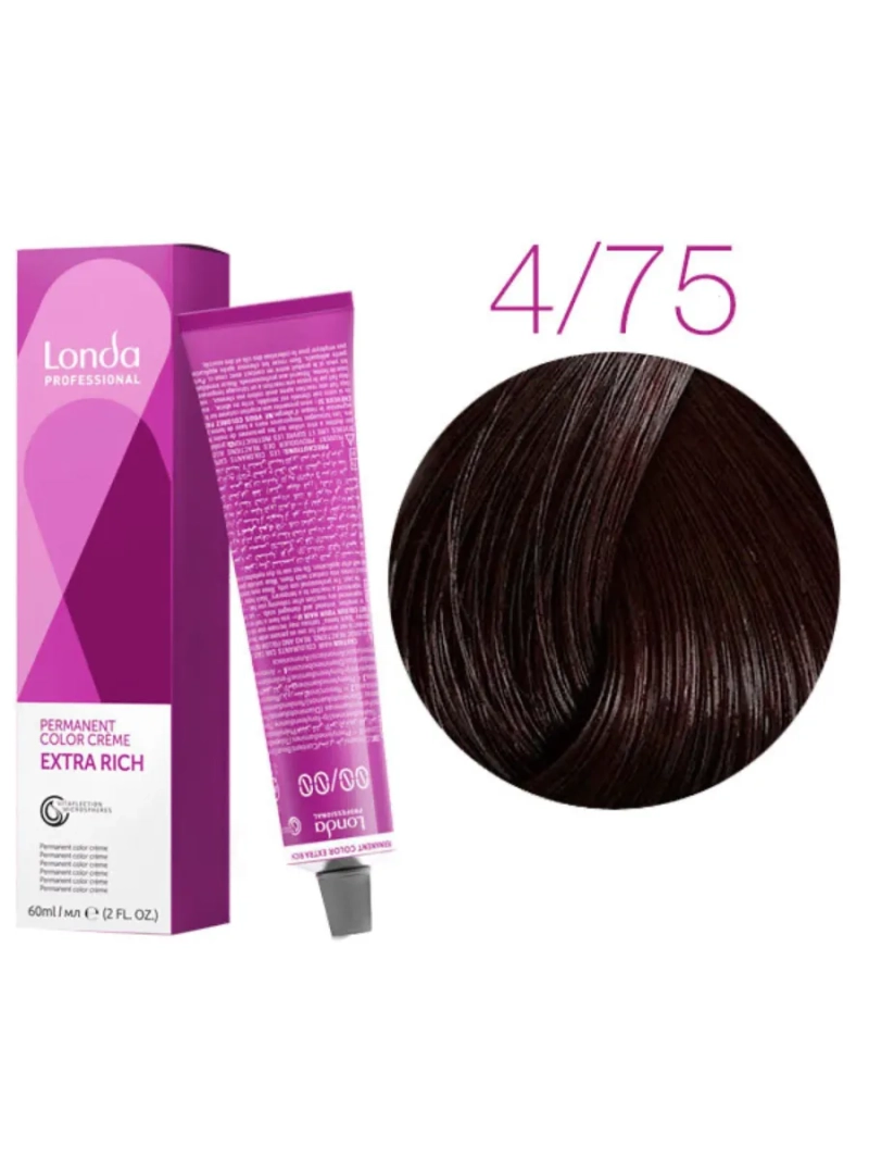 Стойкая крем-краска londacolor для волос Extra Rich 4/75