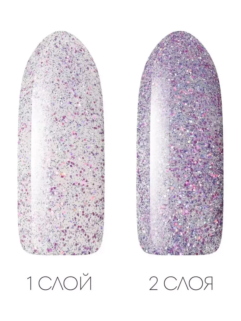 Светоотражающий гель лак с блестками т.731