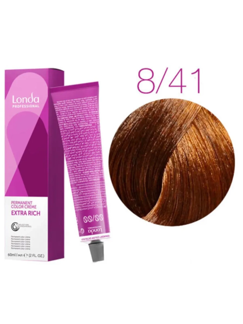 Стойкая крем-краска londacolor для волос Extra Rich 8/41