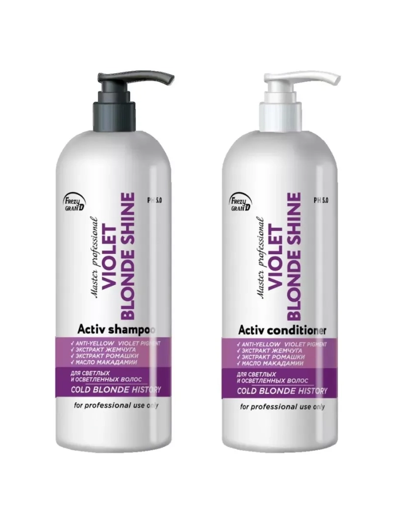 Шампунь и кондиционер-маска для нейтрализации желтизны