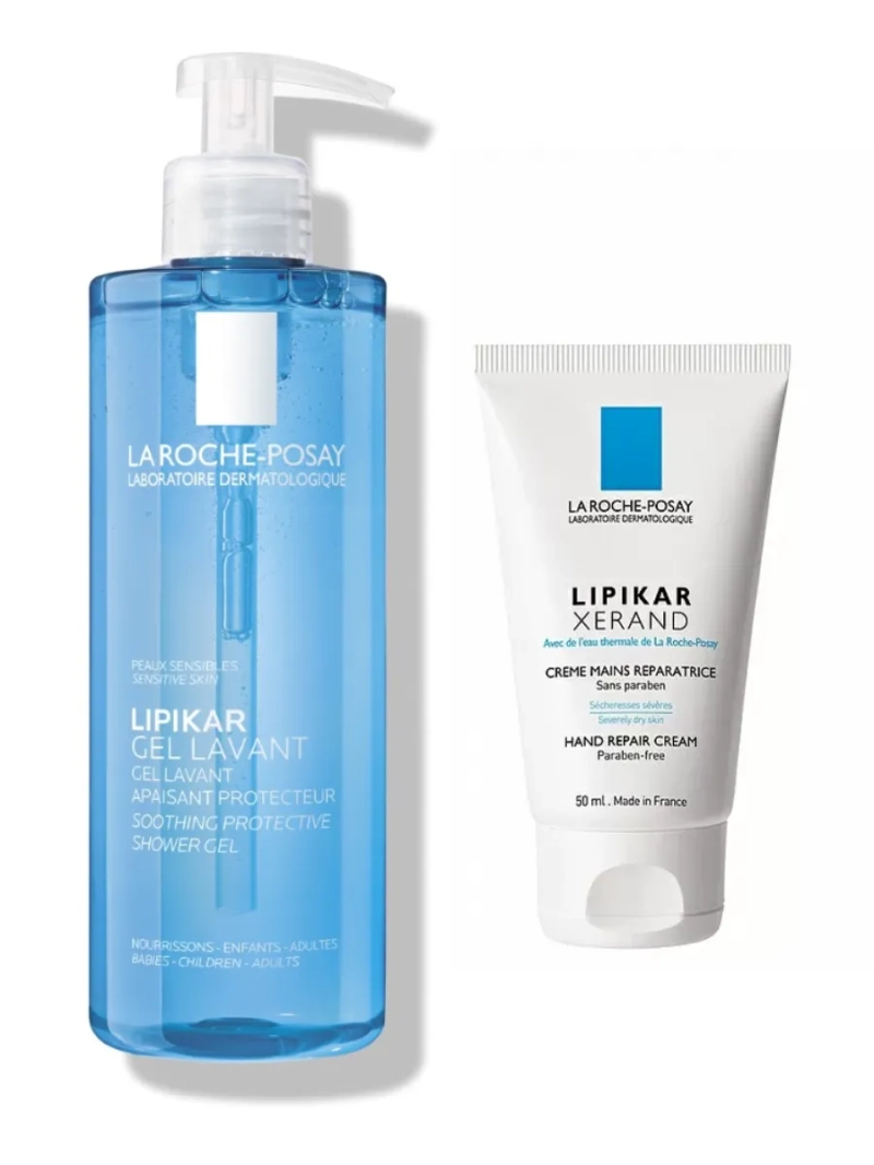 Очищающий гель для чувствительной кожи лица и крем Lipikar