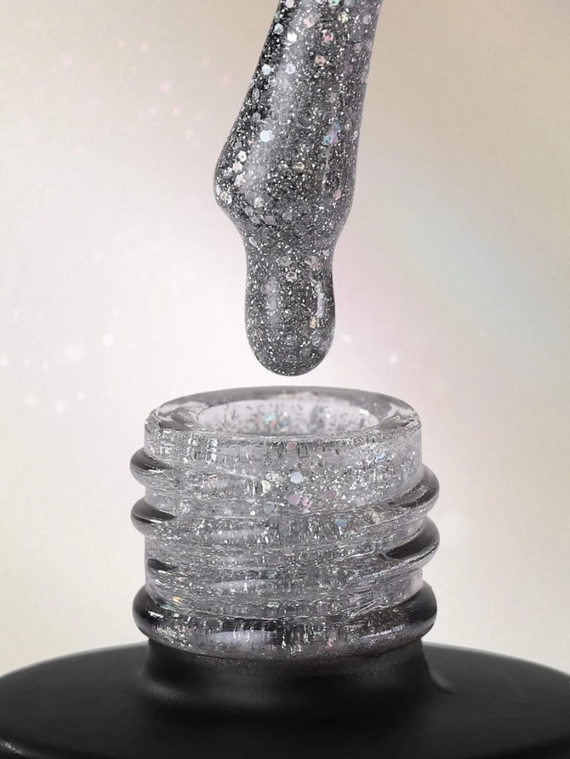 Светоотражающий гель лак с блестками т.732