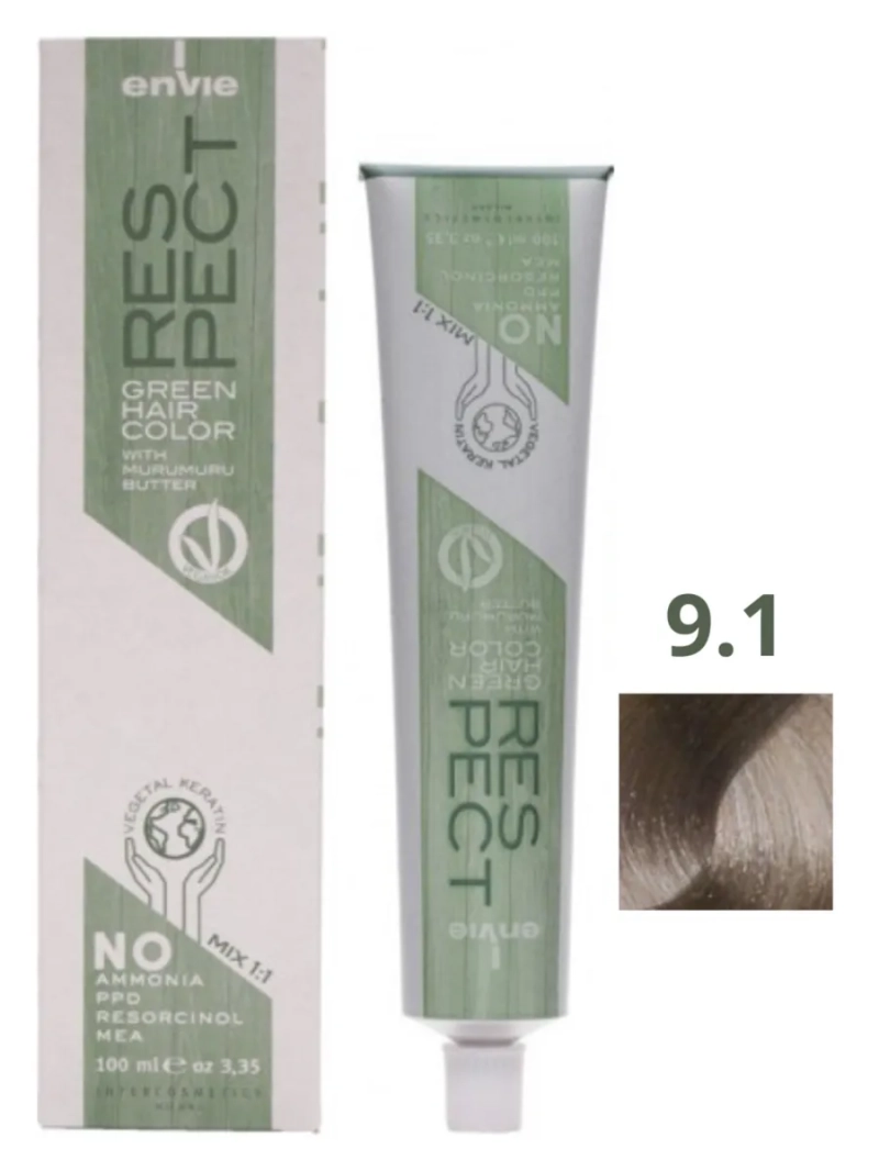 Крем-краска для волос безаммиачная тон 9.1