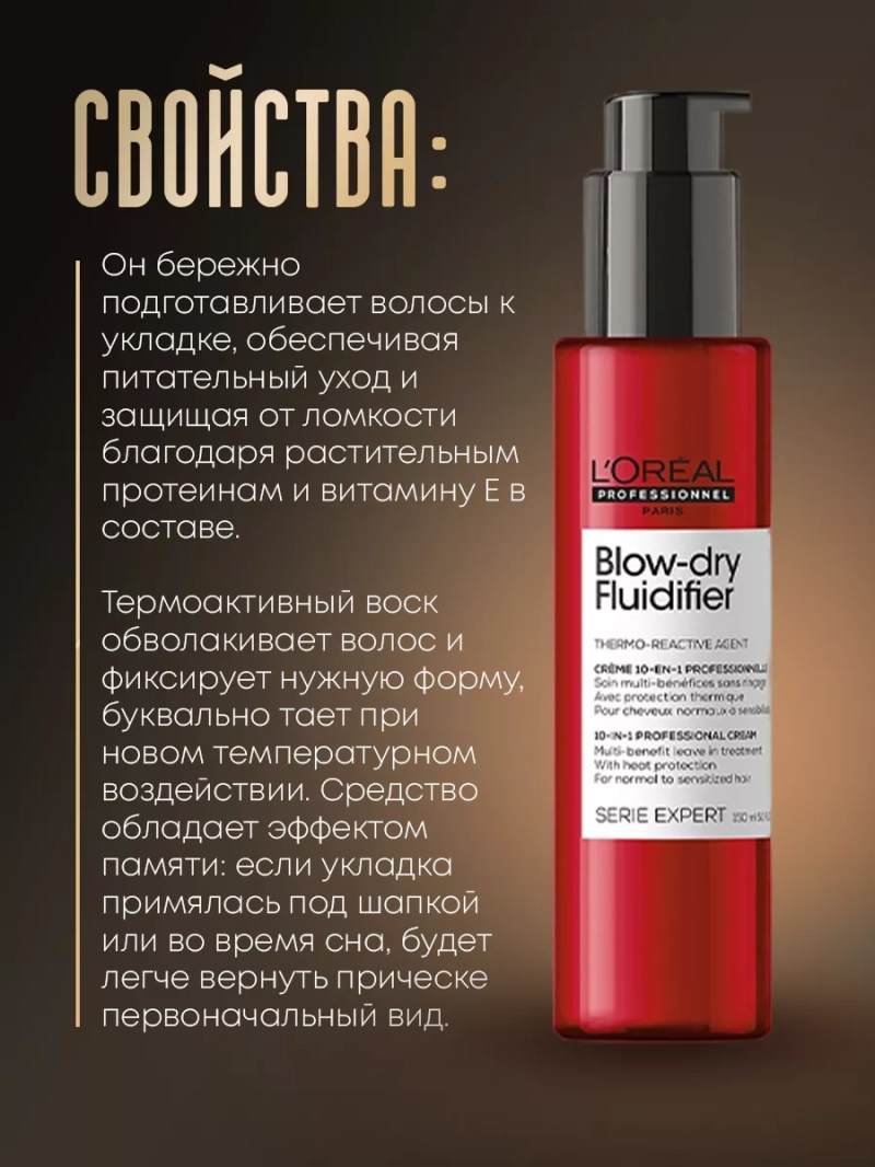 Термозащитный крем-стайлинг для всех типов волос Blow-Dry