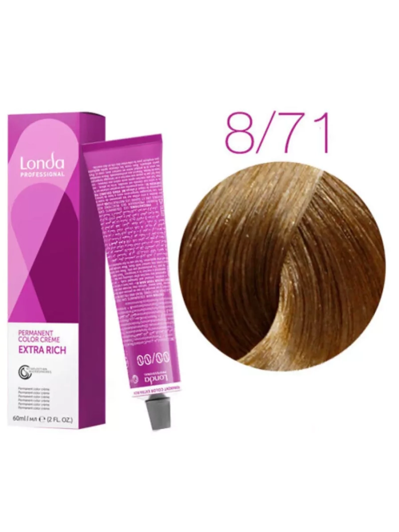 Стойкая крем-краска londacolor для волос Extra Rich 8/71