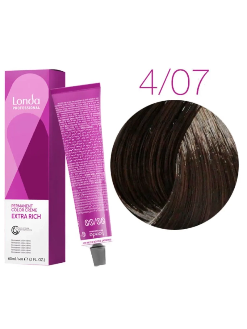 Стойкая крем-краска londacolor для волос Extra Rich 4/07