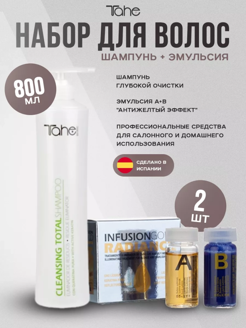 Профессиональный набор с кератином для окрашенных волос