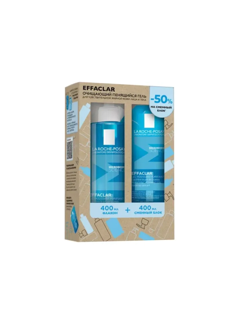 Набор: Effaclar Гель очищающий 400 мл + рефил 400 мл