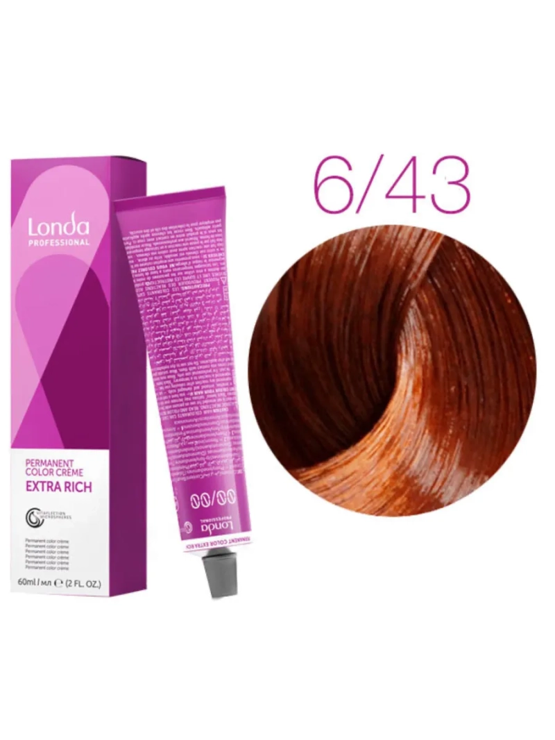 Стойкая крем-краска londacolor для волос Extra Rich 6/43