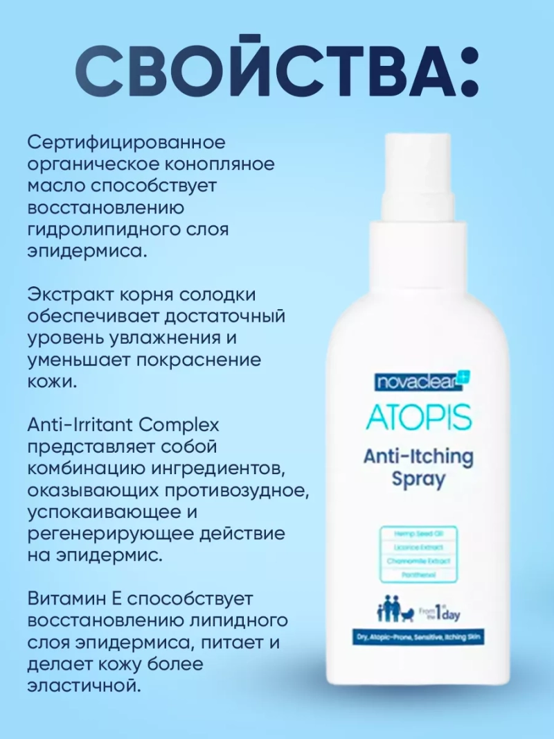 Спрей против раздражений после укусов насекомых, 100 мл