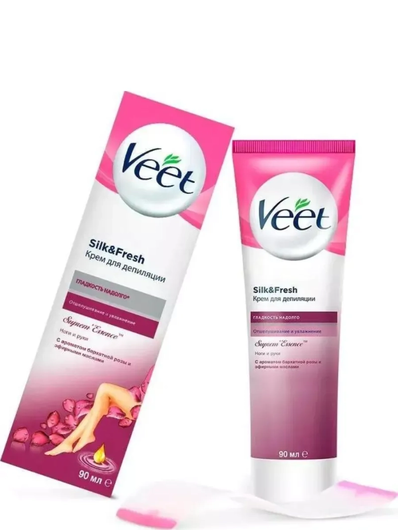 Крем для депиляции бархатная роза и эфирные масла Вит 90 мл